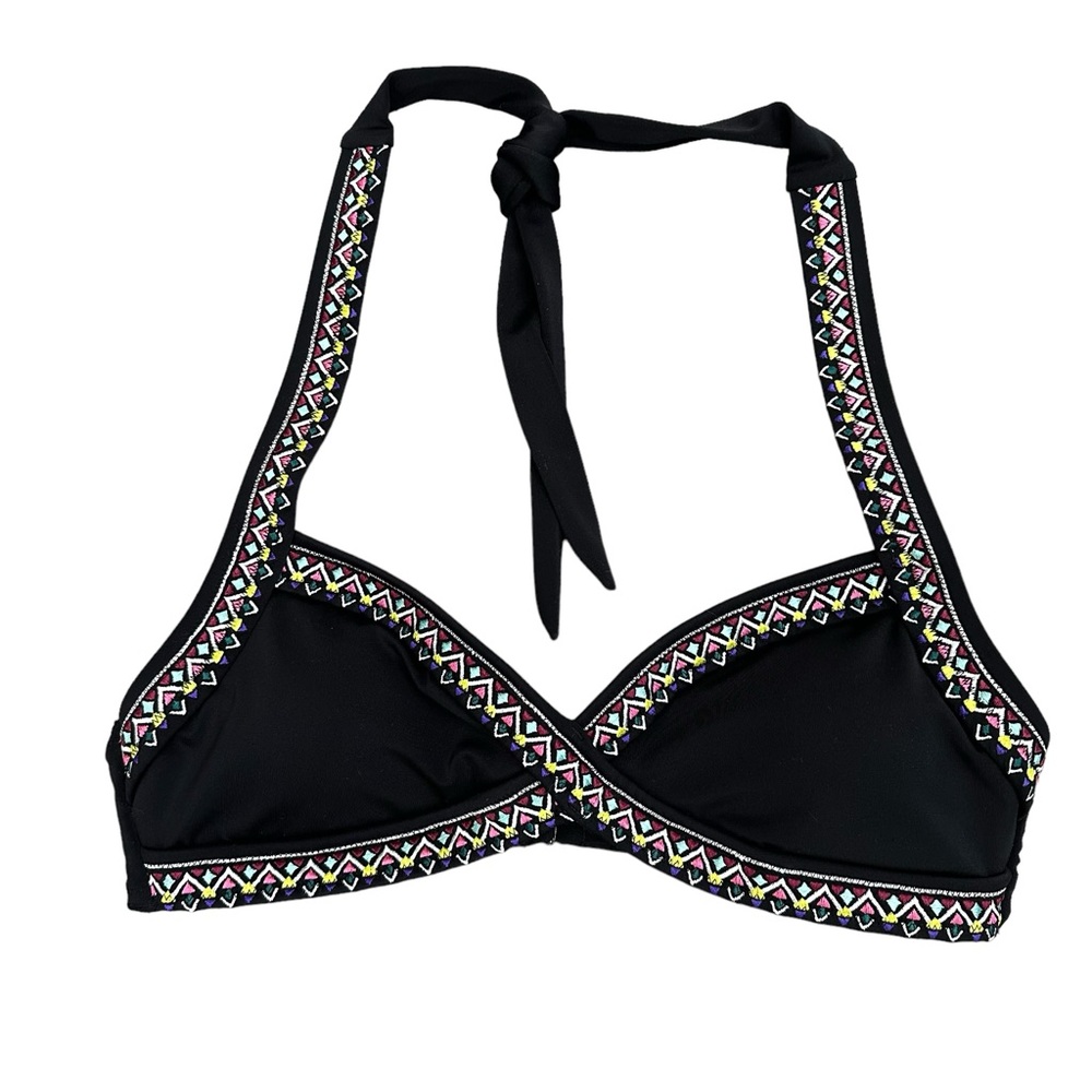 NWOT - PINK Victoria’s Secret Black Embroidered Bikini Top
